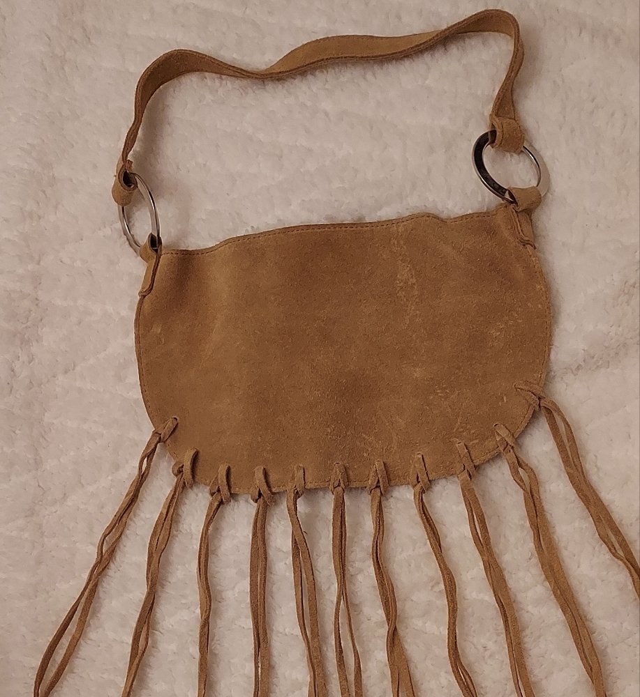 Suede clutch